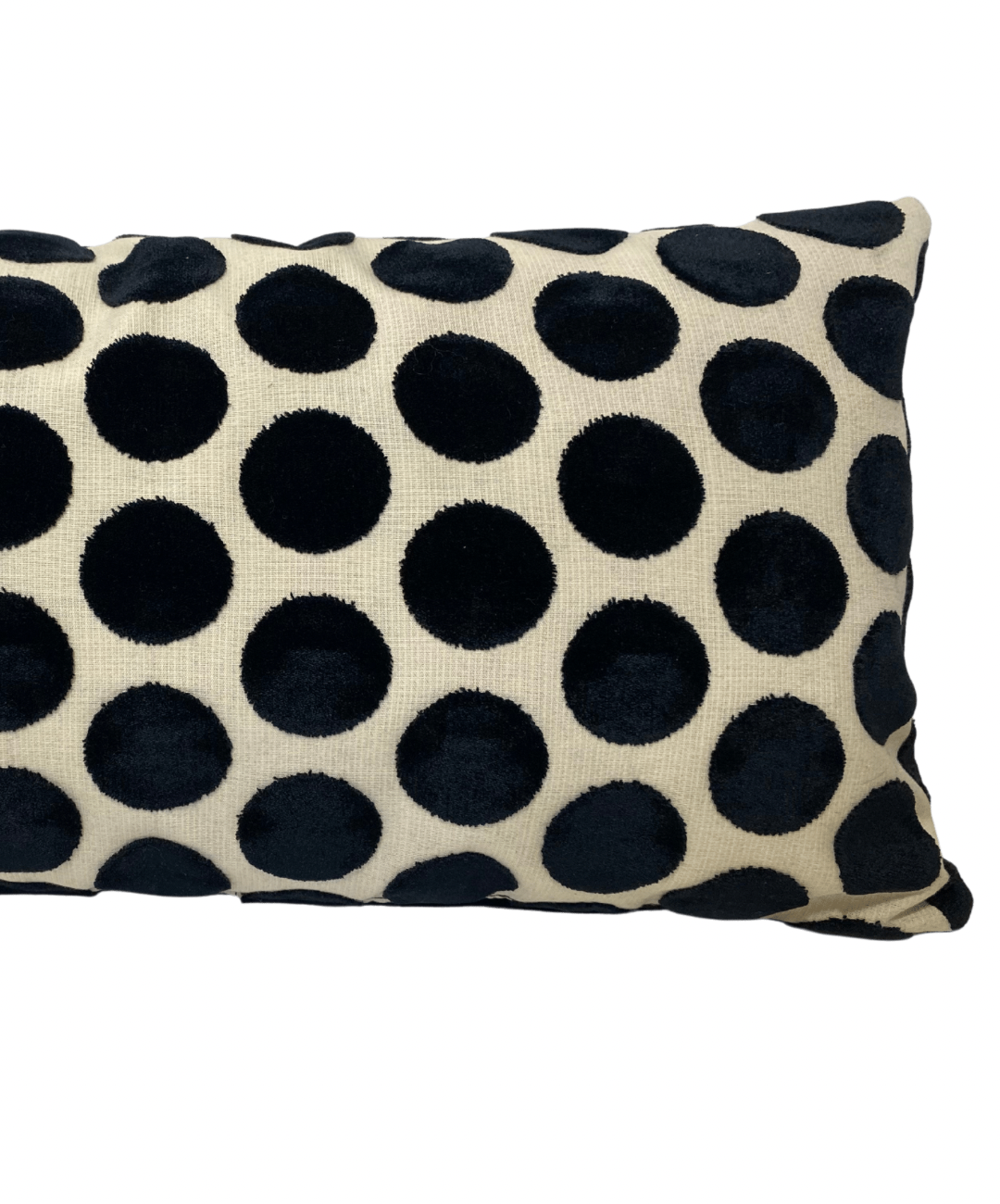 Velvet Polka dots Pillows - Black