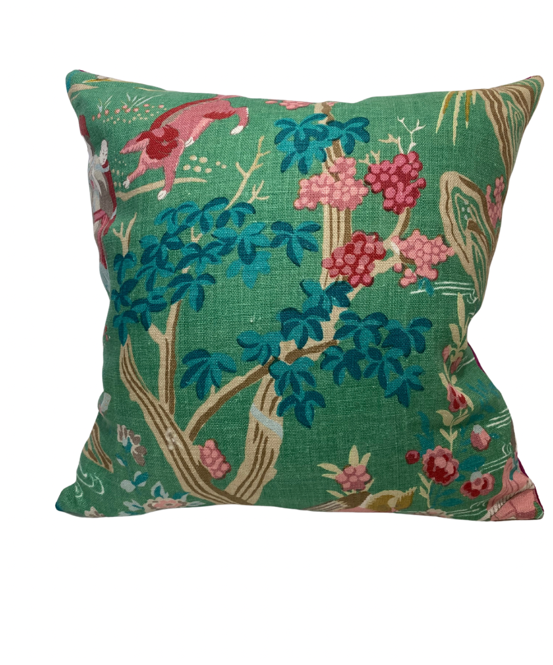 Chinoiserie Accent Pillow - Green