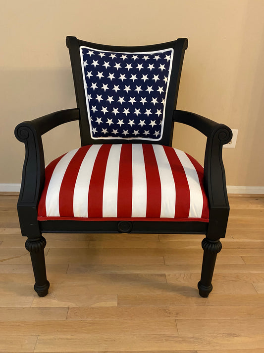 Armchair American Flag Upholstered