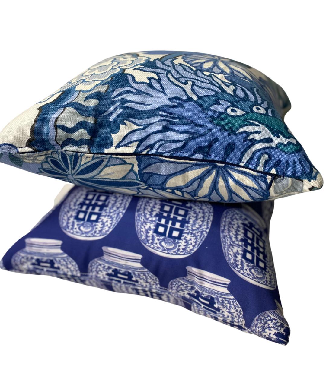 Ginger Jars Pillow - Blue