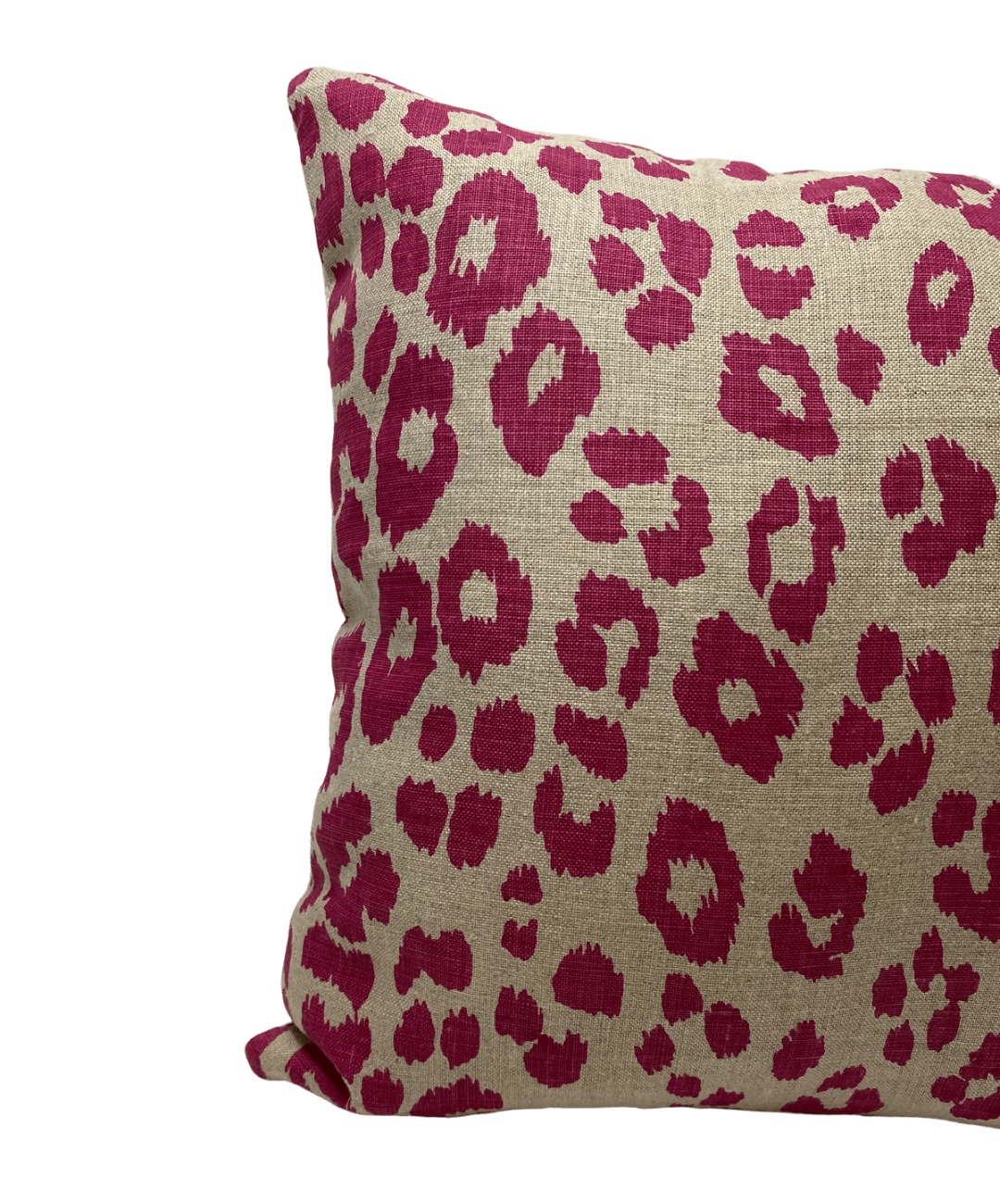 Leopard Accent Pillow - Fuchsia