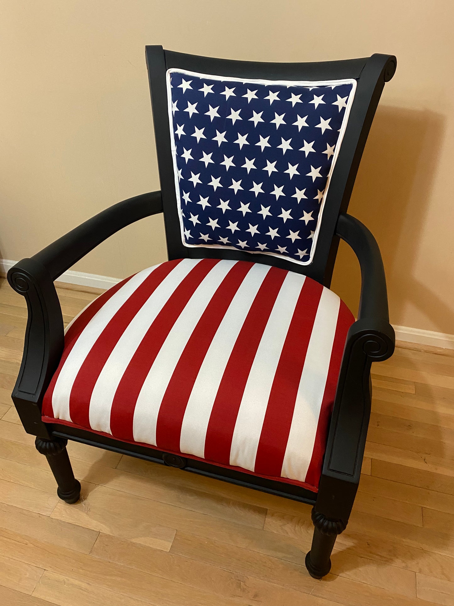 Armchair American Flag Upholstered