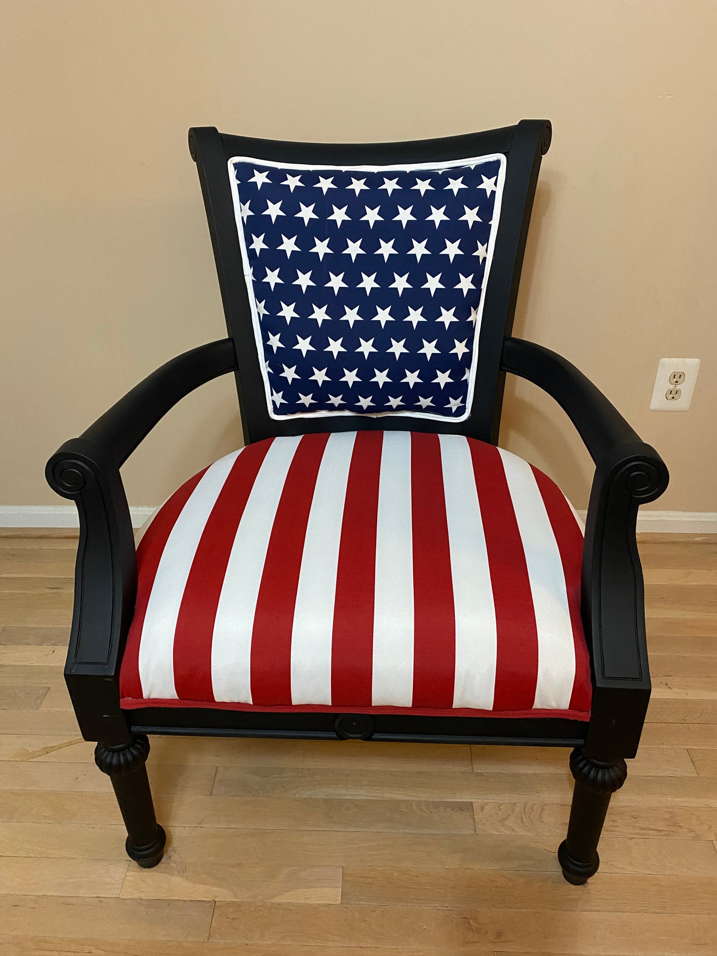 Armchair American Flag Upholstered