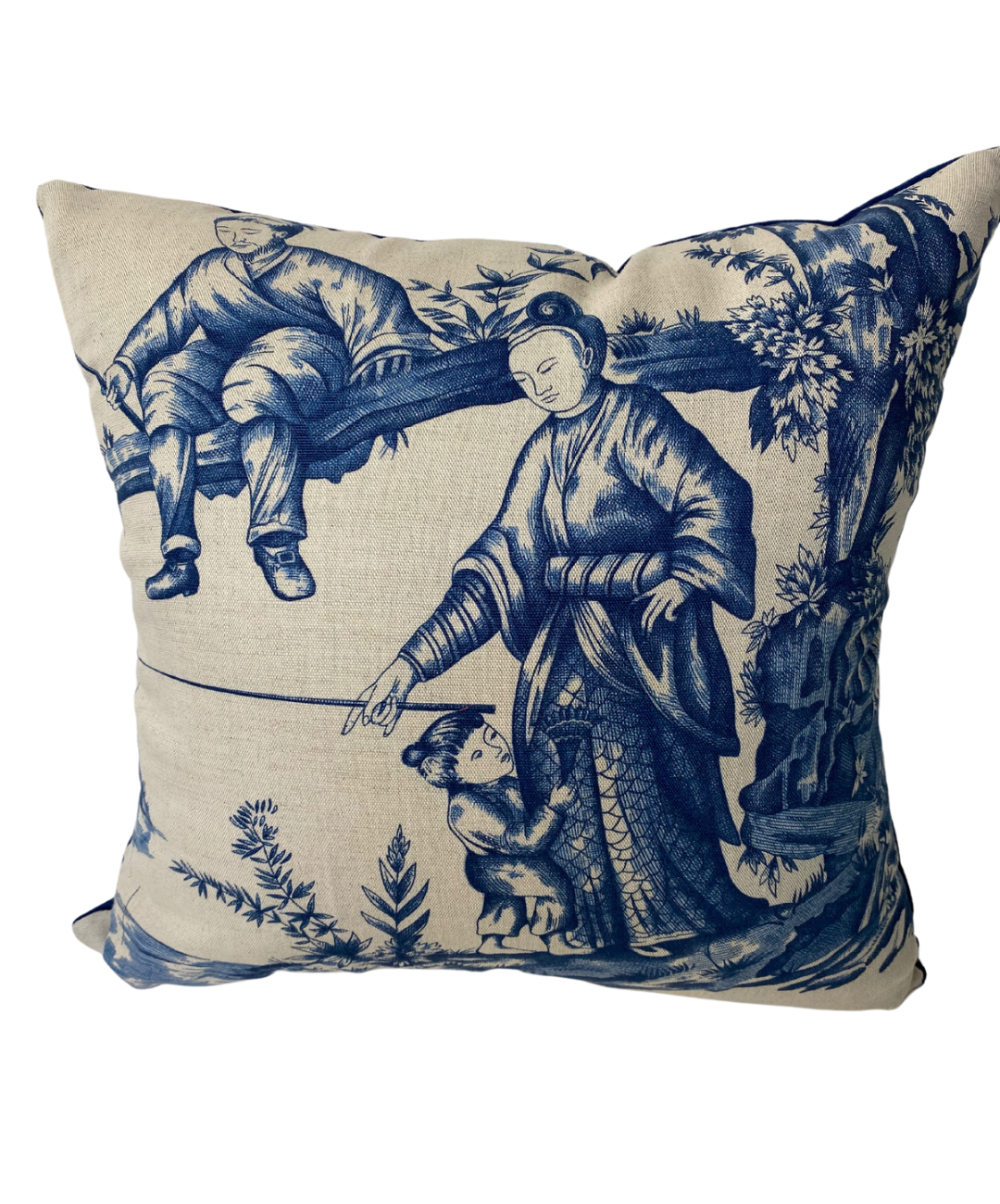 Oriental Accent Pillow - Blue