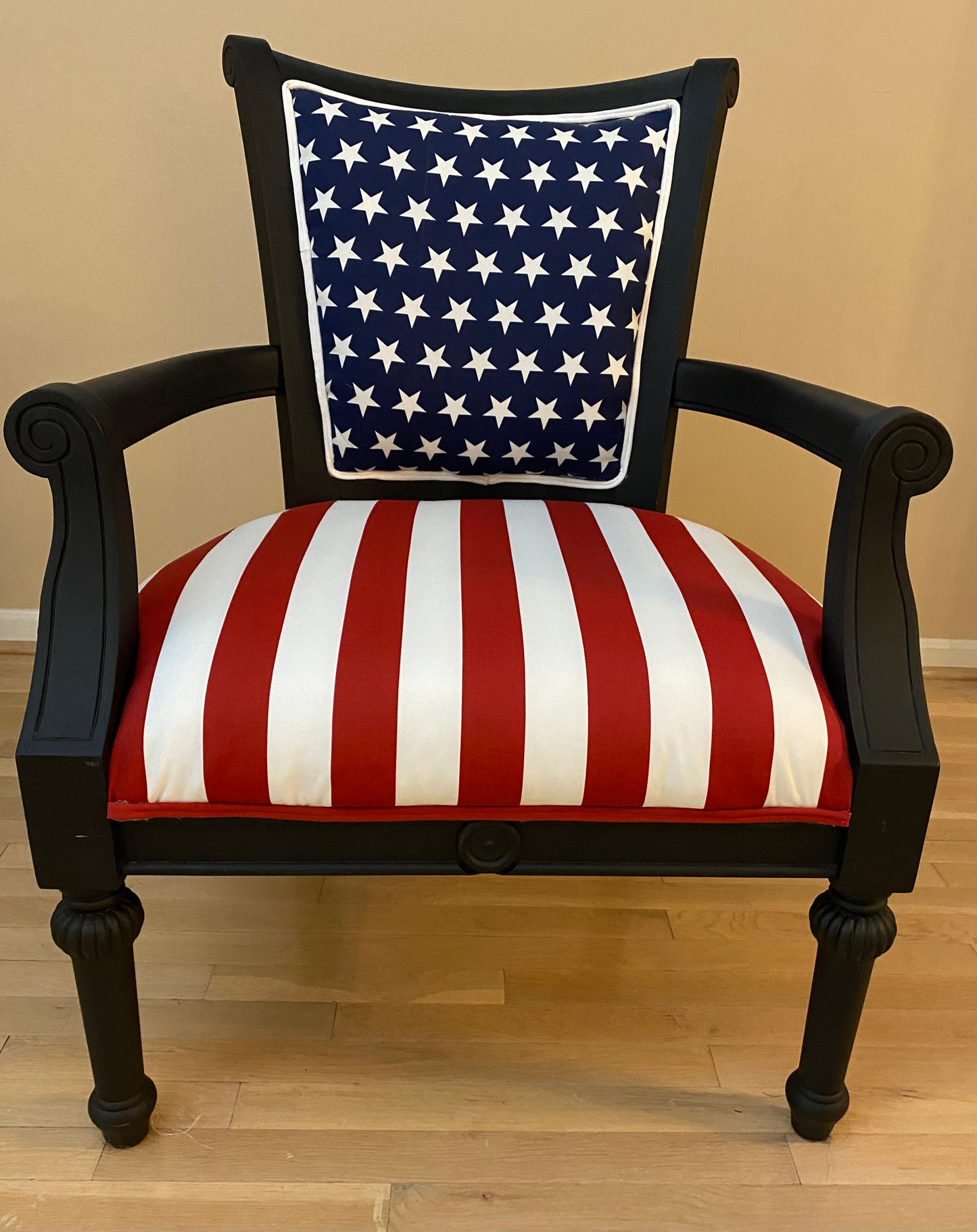 Armchair American Flag Upholstered