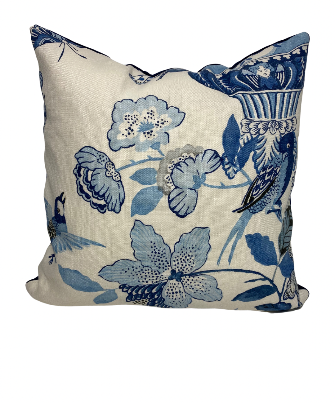 Flowers. Accent Pillow - Blue