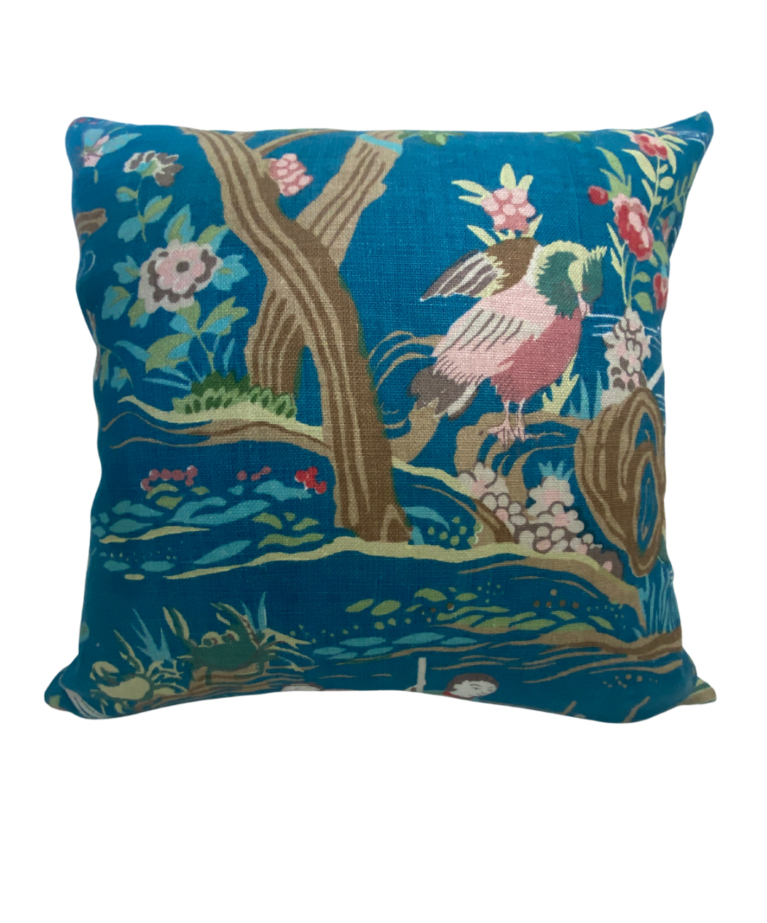 Chinoiserie Accent Pillow - Peacock