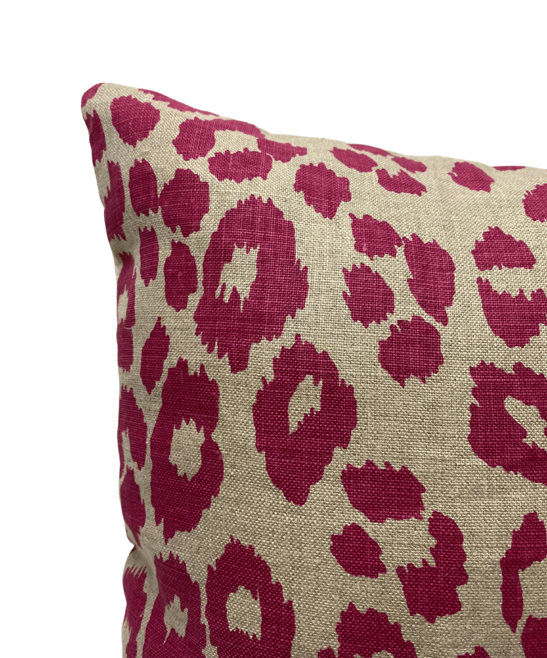 Leopard Accent Pillow - Fuchsia