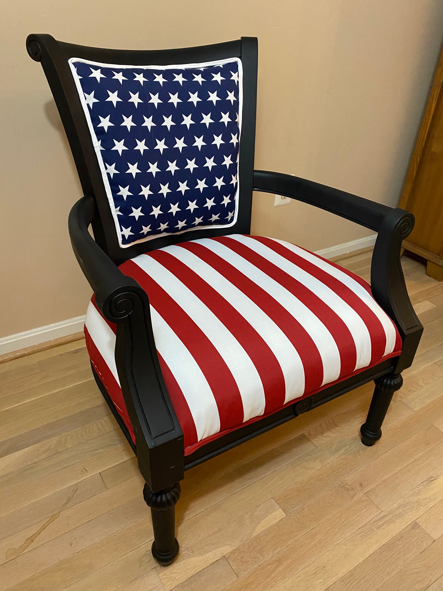 Armchair American Flag Upholstered