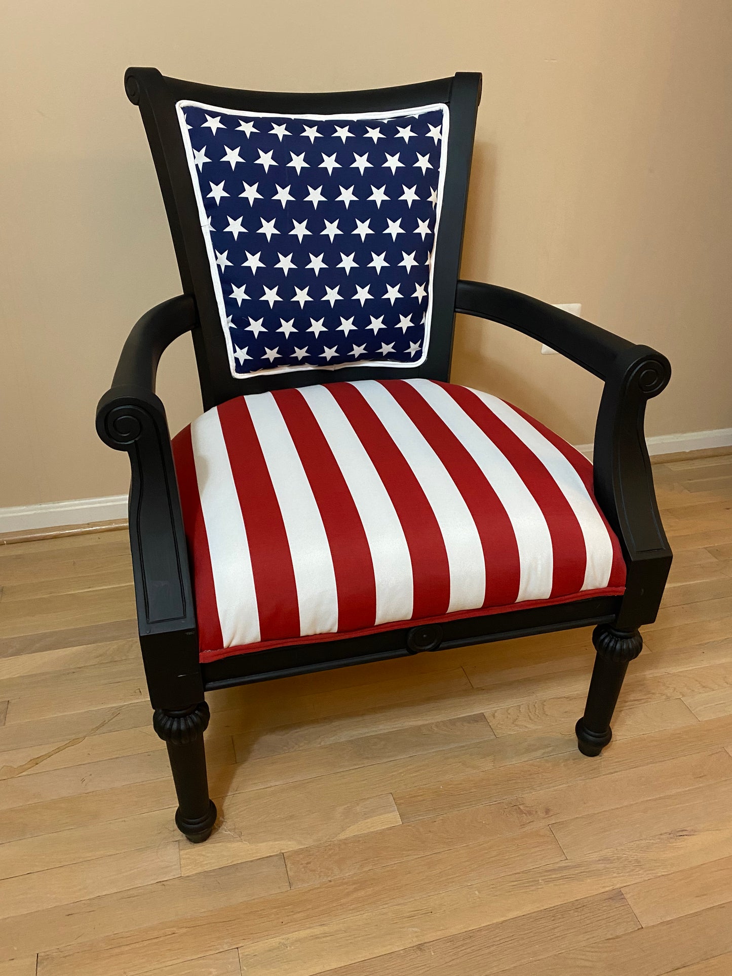 Armchair American Flag Upholstered