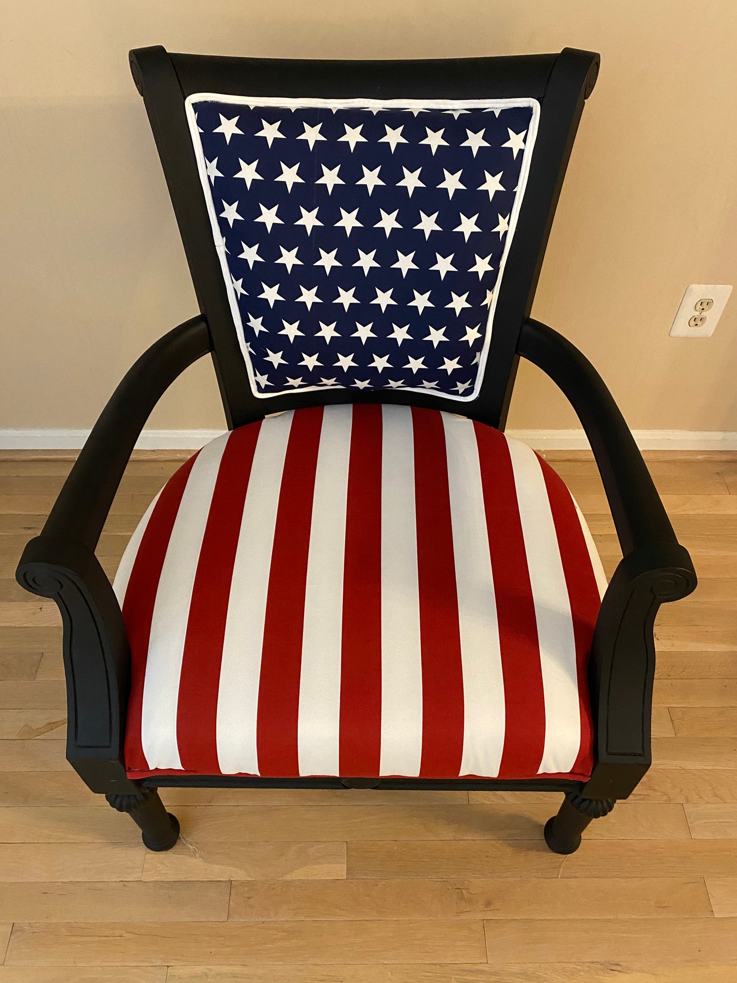 Armchair American Flag Upholstered