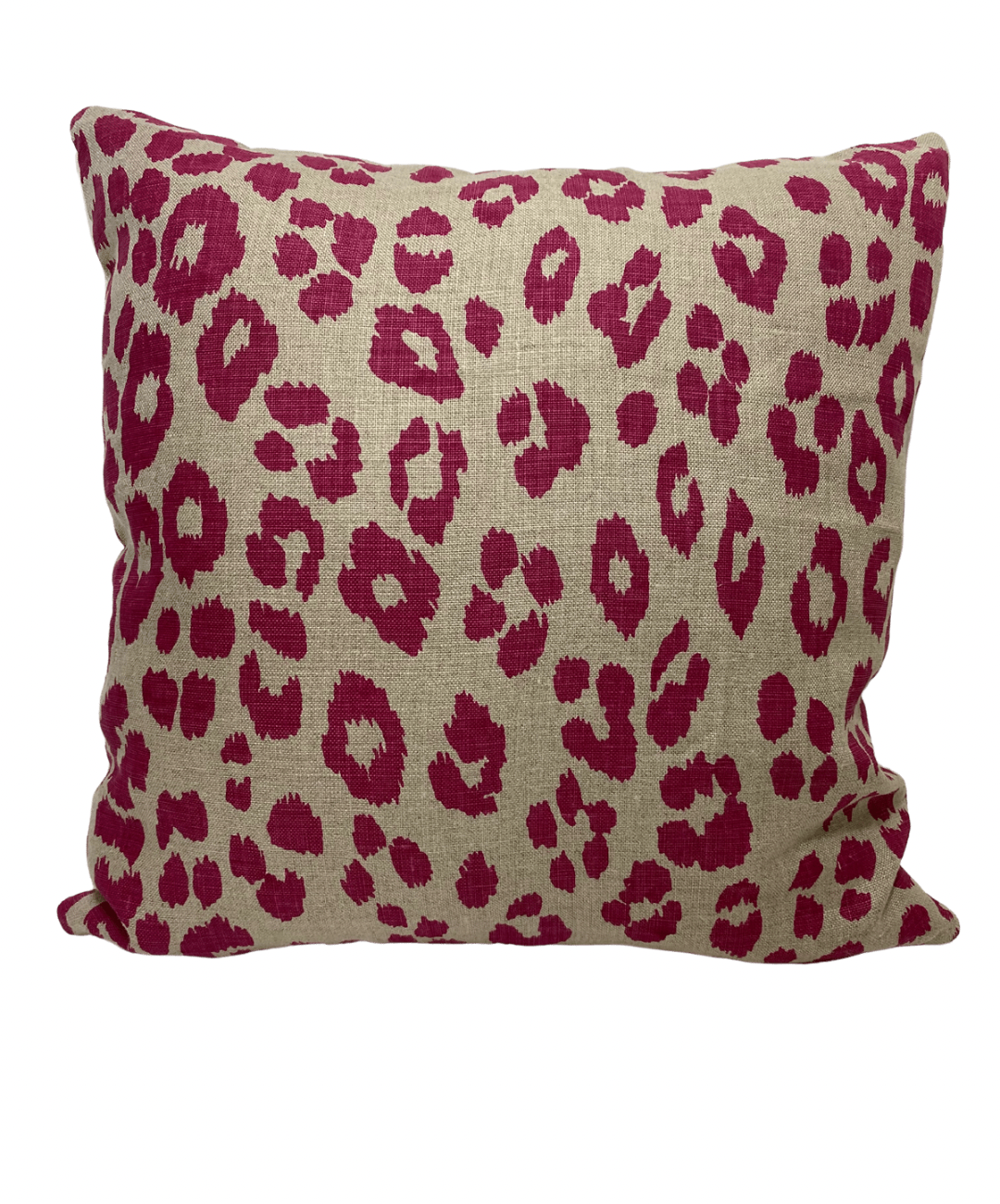 Leopard Accent Pillow - Fuchsia