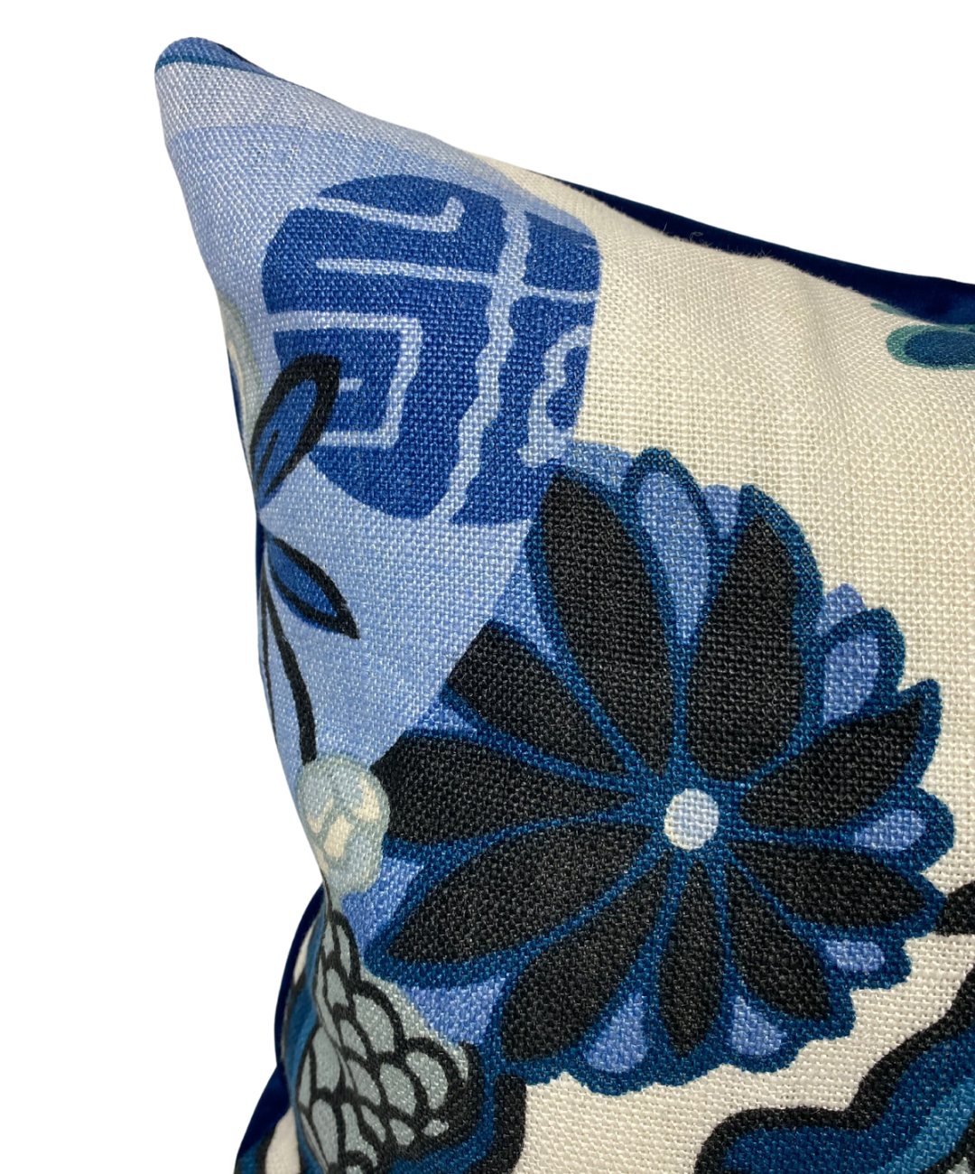 Chinoiserie Accent Pillow - Blue