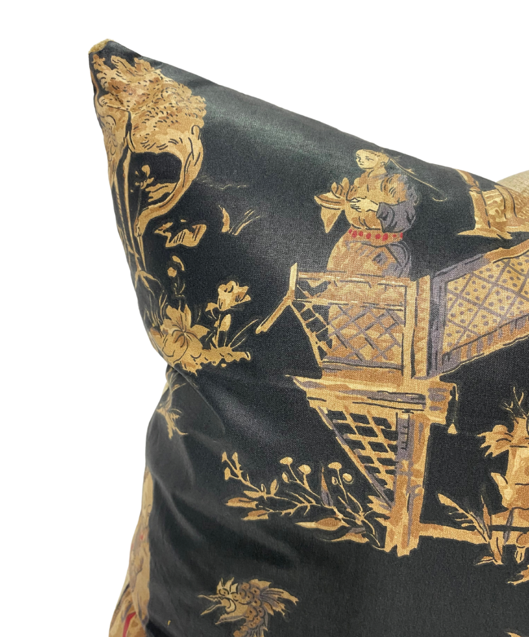 Chinois Accent PIllow - Charcoal