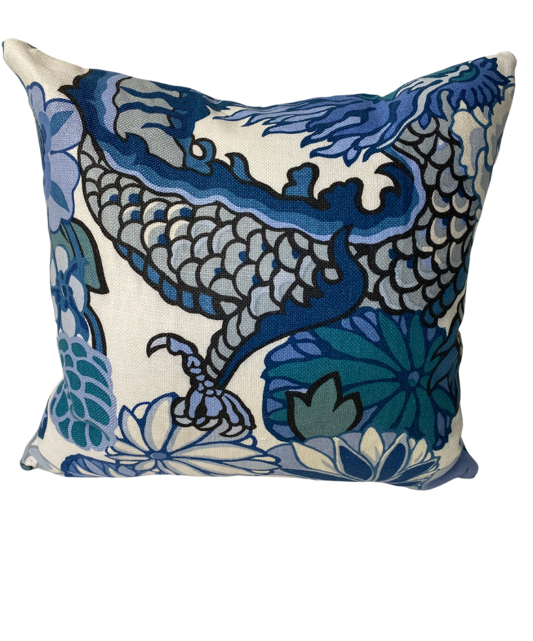 Chinoiserie Accent Pillow both sides - Blue