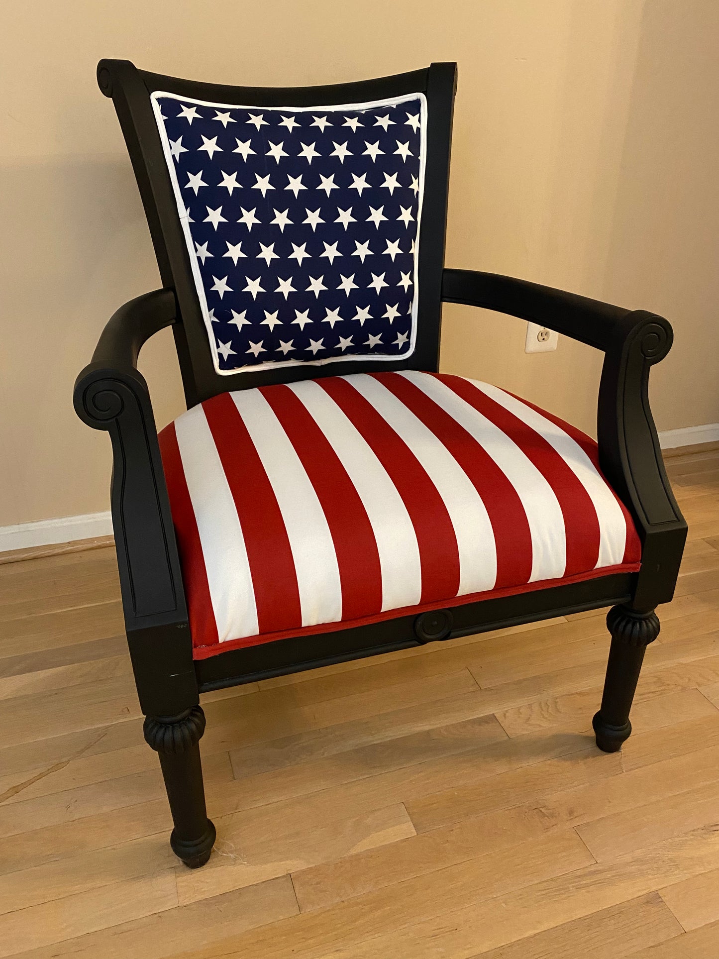 Armchair American Flag Upholstered