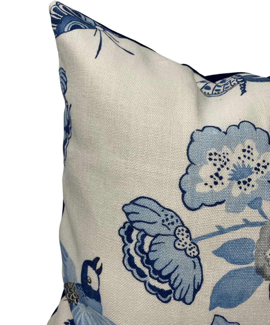 Flowers. Accent Pillow - Blue